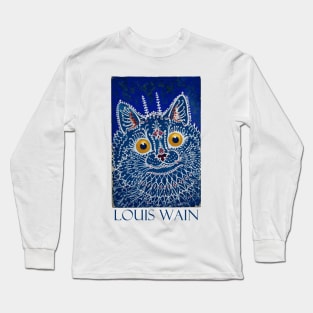 Blue Cat by Louis Wain Long Sleeve T-Shirt